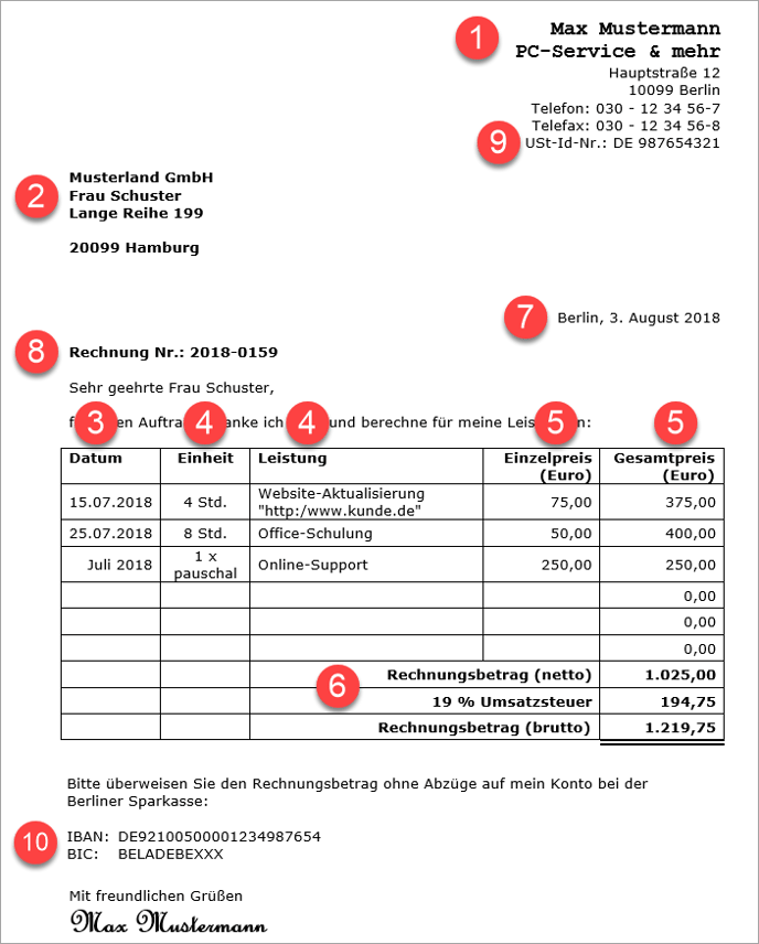 German-invoice