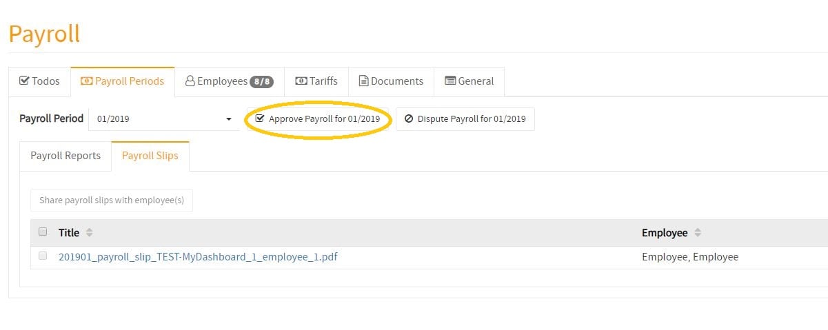 payroll approven